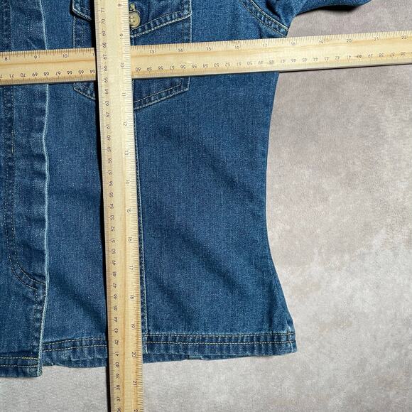 Vintage Women’s Andrew Jean Co Denim Long Sleeve Button Down Shirt Jacket - Picture 4 of 4